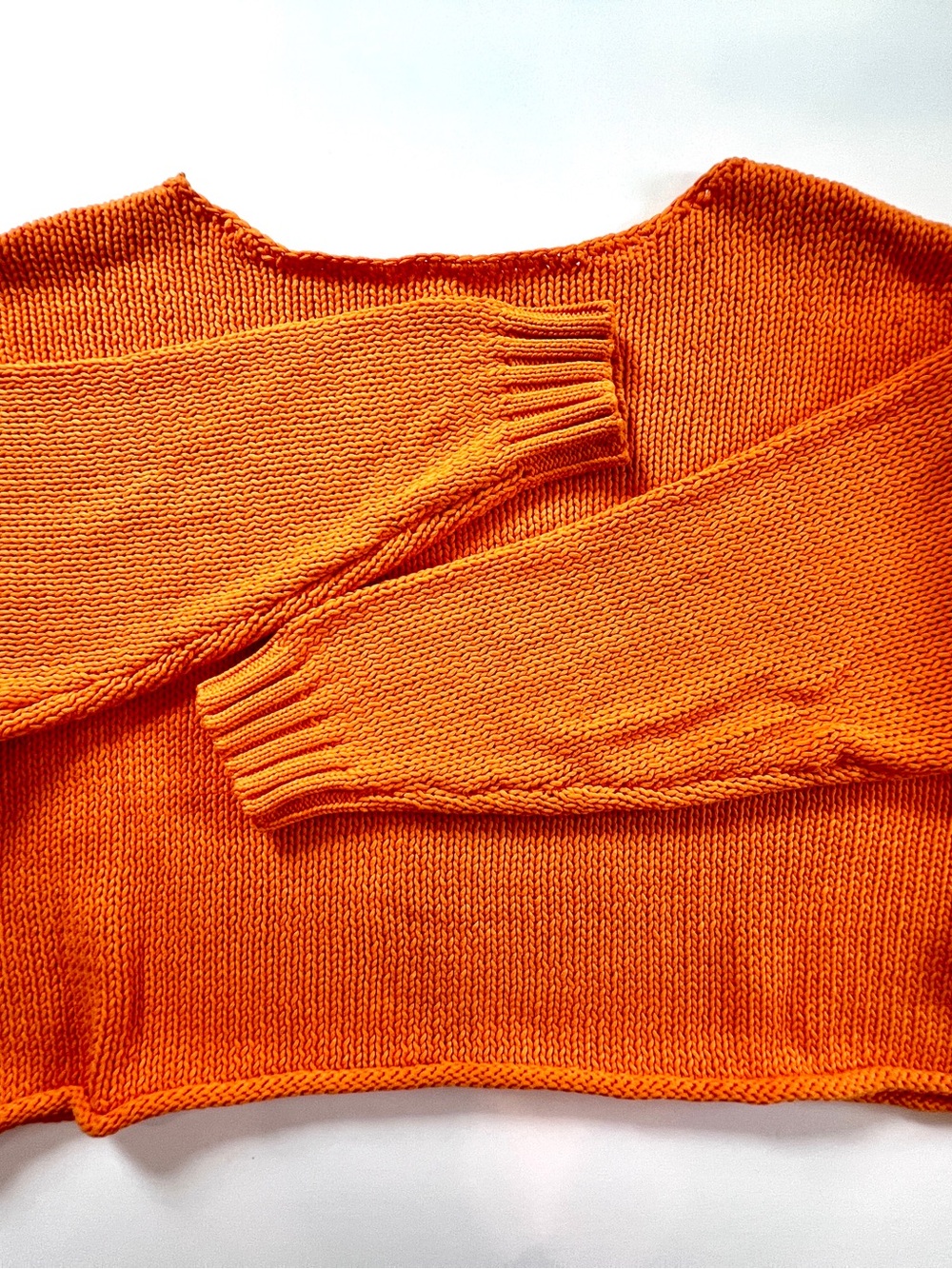 Aerie “Sun-kissed” Orange Flare Sweater • XL • Off the shoulder • NWOT